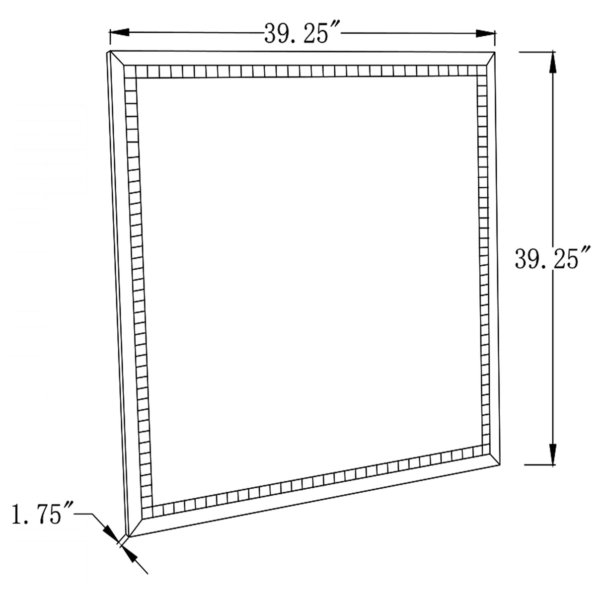 Wall Mirror - Noelle Square Wall Mirror with LED Lights