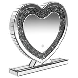 Table Mirror - Euston Heart Shape Table Mirror Silver