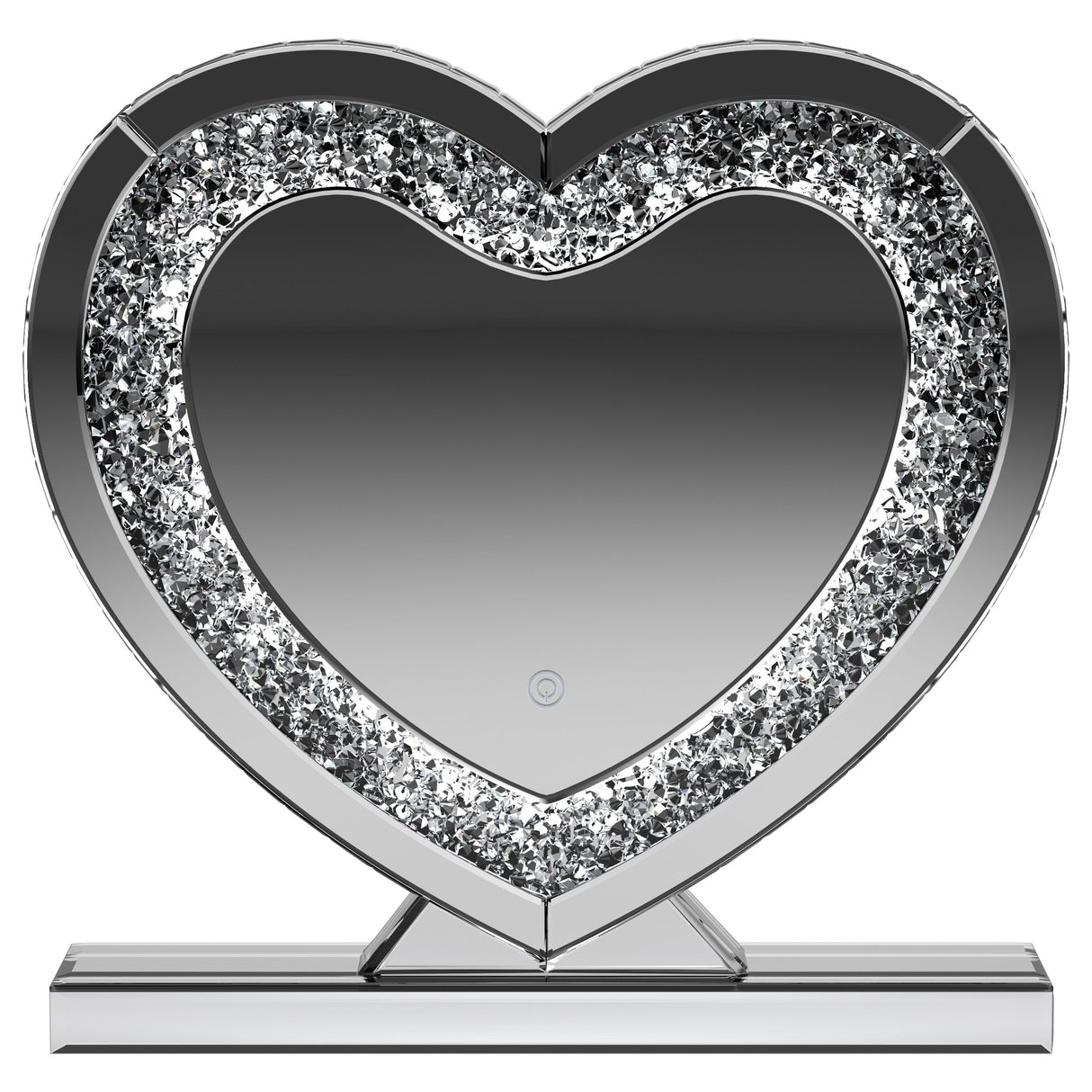 Table Mirror - Euston Heart Shape Table Mirror Silver