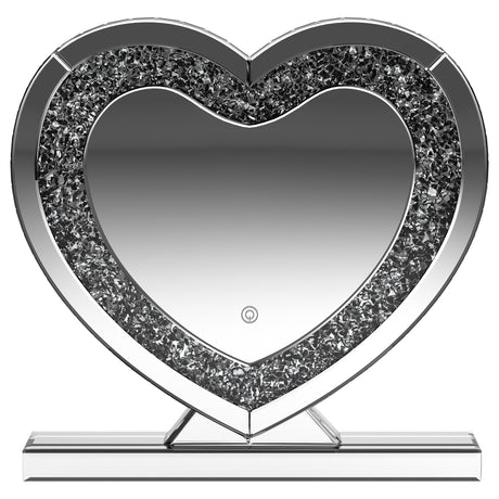 Table Mirror - Euston Heart Shape Table Mirror Silver