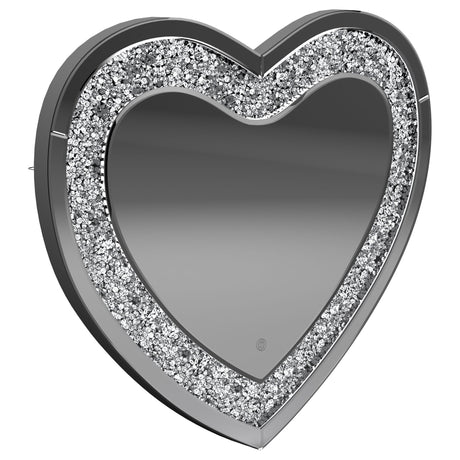 Aiko Heart Shape Wall Mirror Silver | Coaster - 961535 - Home Elegance USA - 1