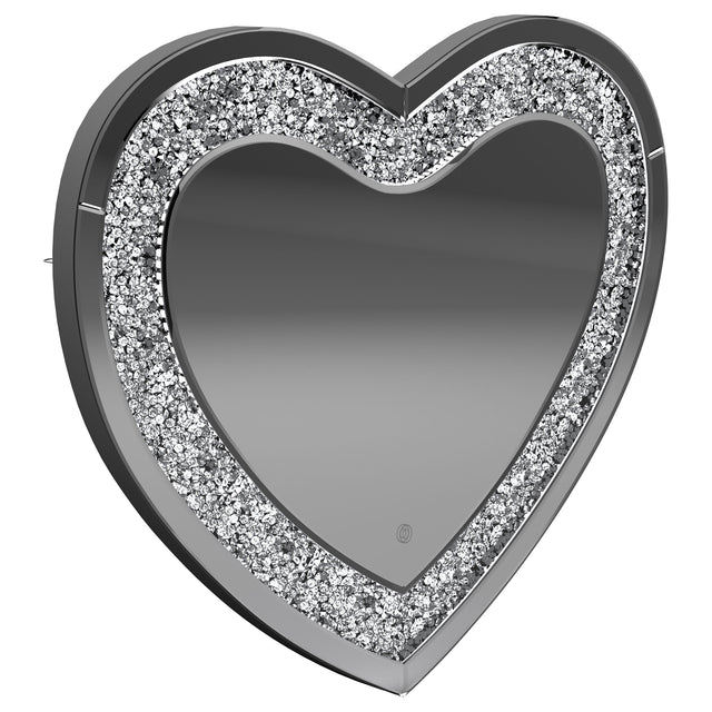 Wall Mirror - Aiko Heart Shape Wall Mirror Silver