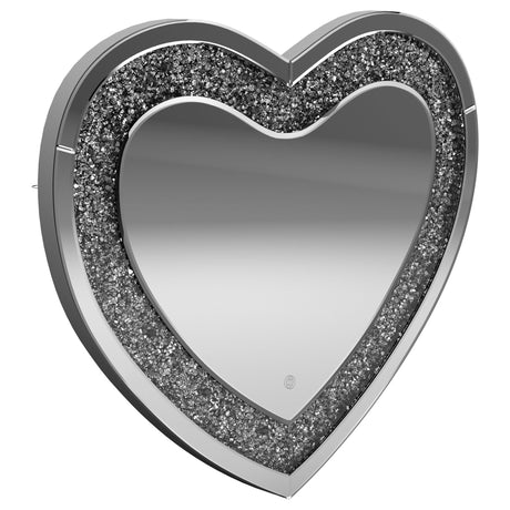 Aiko Heart Shape Wall Mirror Silver | Coaster - 961535 - Home Elegance USA - 2