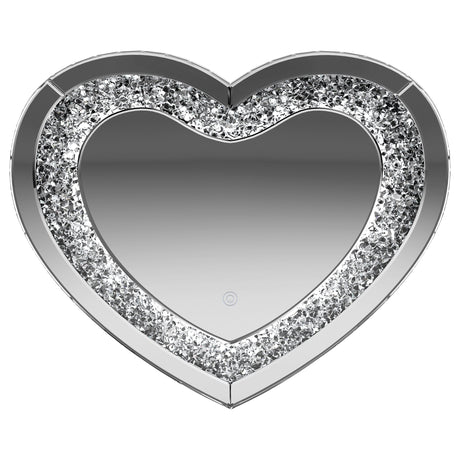 Wall Mirror - Aiko Heart Shape Wall Mirror Silver