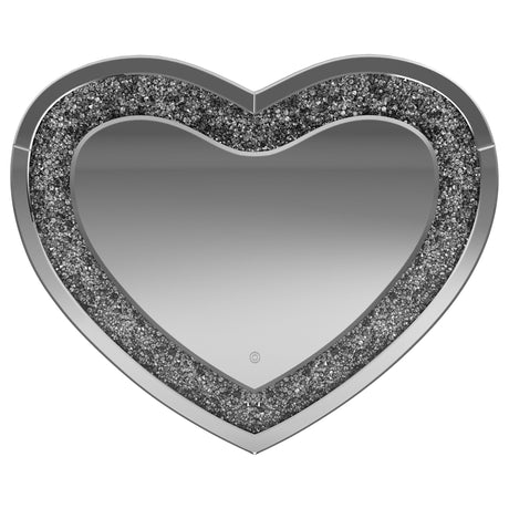 Aiko Heart Shape Wall Mirror Silver | Coaster - 961535 - Home Elegance USA - 4