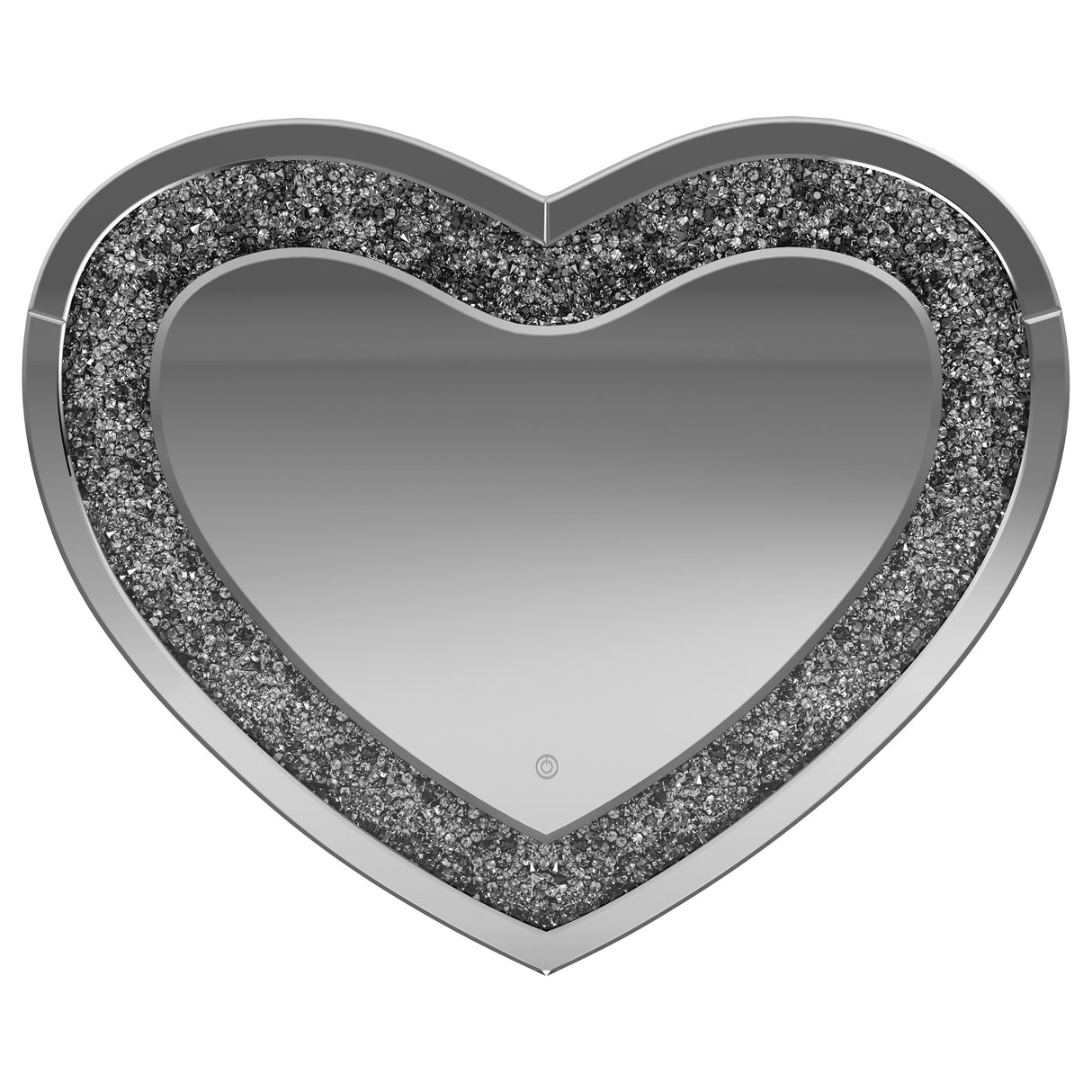 Wall Mirror - Aiko Heart Shape Wall Mirror Silver