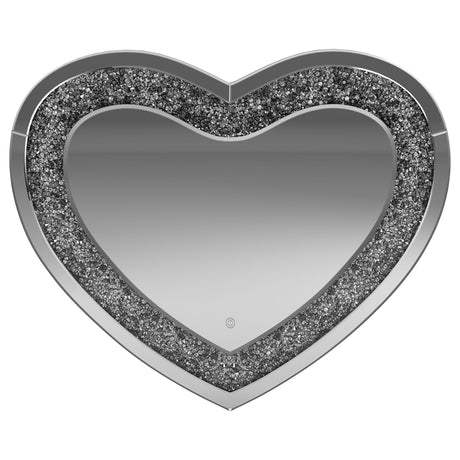 Wall Mirror - Aiko Heart Shape Wall Mirror Silver