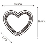 Wall Mirror - Aiko Heart Shape Wall Mirror Silver