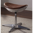 Brancaster Stool 96160 Retro Brown Top Grain Leather & Aluminum | Acme | Home Elegance USA