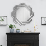 Wall Mirror - Mikayla Wall Mirror with Braided Frame Dark Crystal