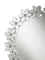 Wall Mirror - Cordelia Round Floral Frame Wall Mirror