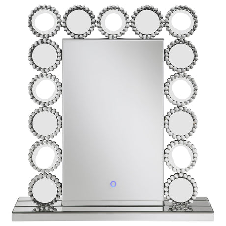 Aghes Rectangular Table Mirror with LED Lighting Mirror | Coaster - 961624 - Home Elegance USA - 4