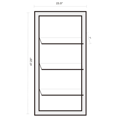 Wall Mirror - Oriel 3-Shelf Rectangle Wall Mirror 