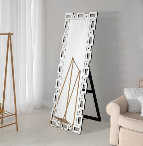 Standing Mirror - Tavin Geometric Frame Cheval Mirror