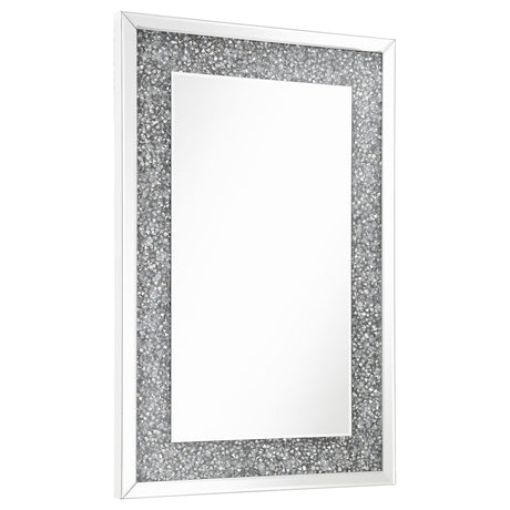 Wall Mirror - Valerie Crystal Inlay Rectangle Wall Mirror