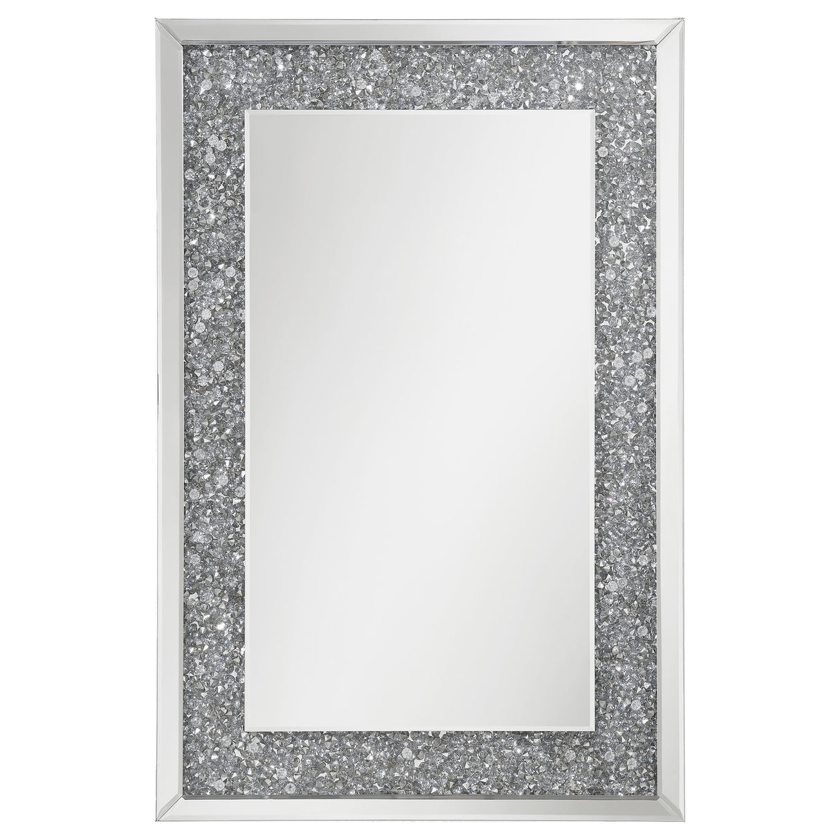 Wall Mirror - Valerie Crystal Inlay Rectangle Wall Mirror