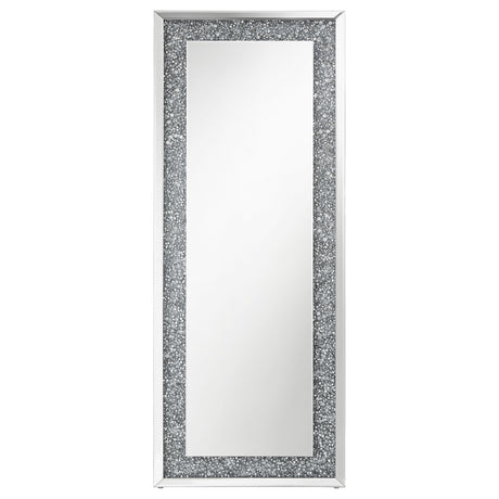 Floor Mirror - Valerie Crystal Inlay Rectangle Floor Mirror