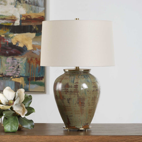 Olisa Table Lamp - Green by Uttermost - View 3