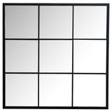 Wall Mirror - Quetzal Square Window Pane Wall Mirror Black