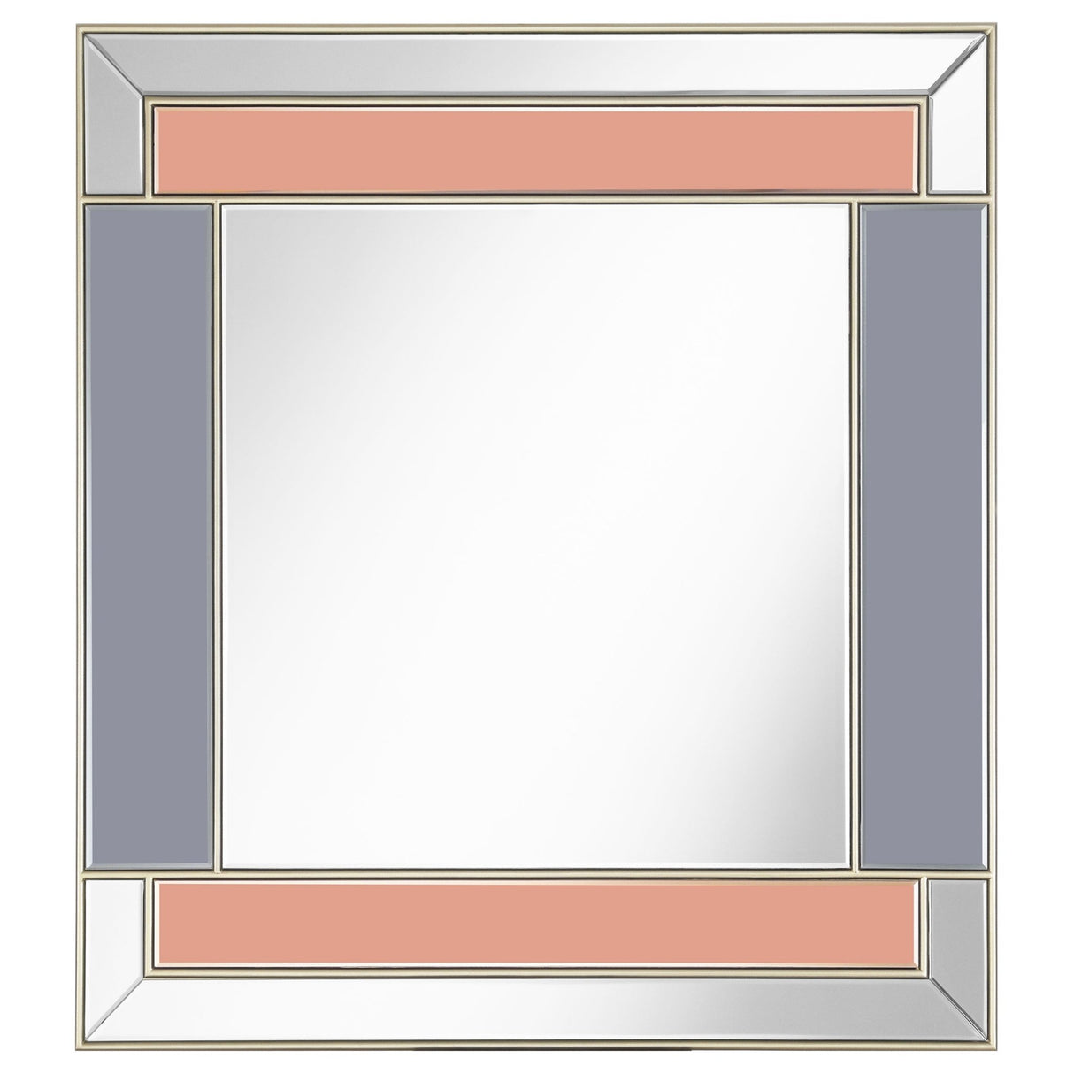 Braylin Rectangular Wall Mirror Champagne and Grey | Coaster - 962907 - Home Elegance USA - 3