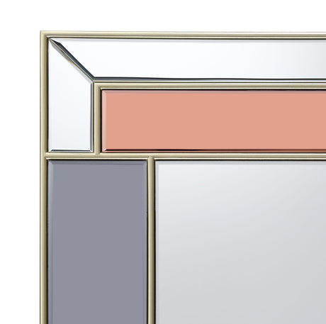 Wall Mirror - Braylin Rectangular Wall Mirror Champagne and Grey