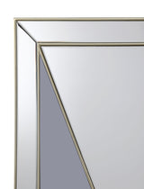 Wall Mirror - Calixte Rectangular Wall Mirror Champagne and Grey