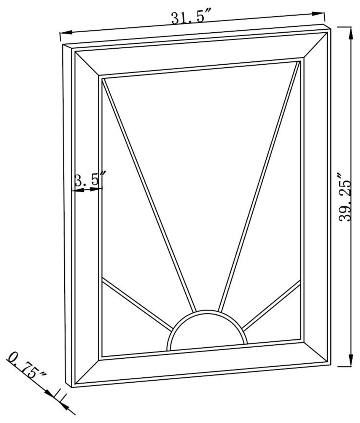 Calixte Rectangular Wall Mirror Champagne and Grey | Coaster - 962909 - Home Elegance USA - 5