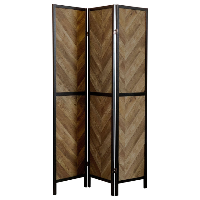 Marlene Herringbone Pattern 3 - panel Screen Rustic Tobacco and Black - 962922 - image - 1