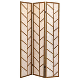 Mila Foldable 3 - panel Screen Walnut and Linen - 962923 - image - 1