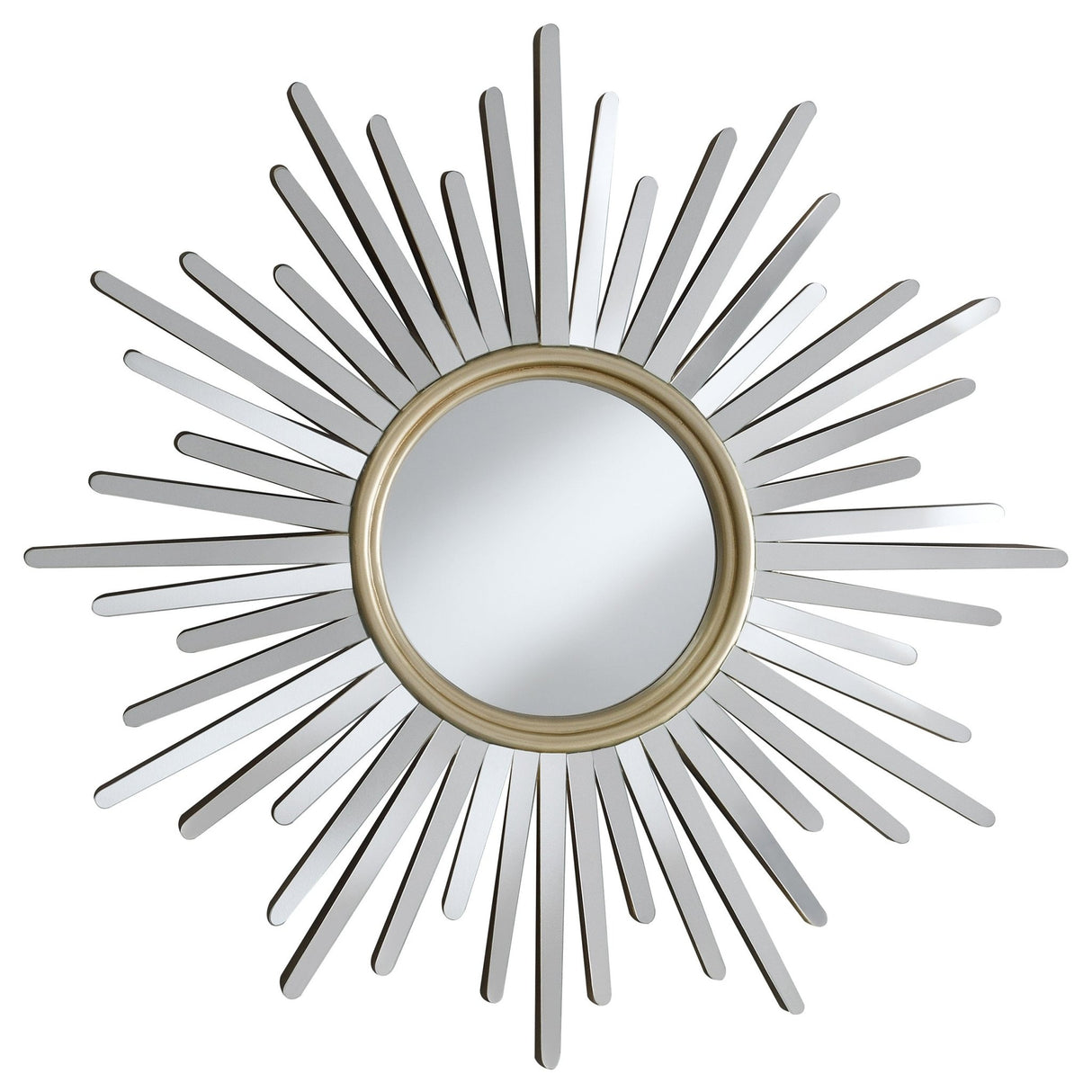 Beiwen Sunburst Wall Mirror Champagne and Silver | Coaster - 962937 - Home Elegance USA - 1