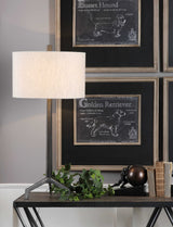 Ivor Cast Iron Lamp - Black / Beige by Uttermost - View 3