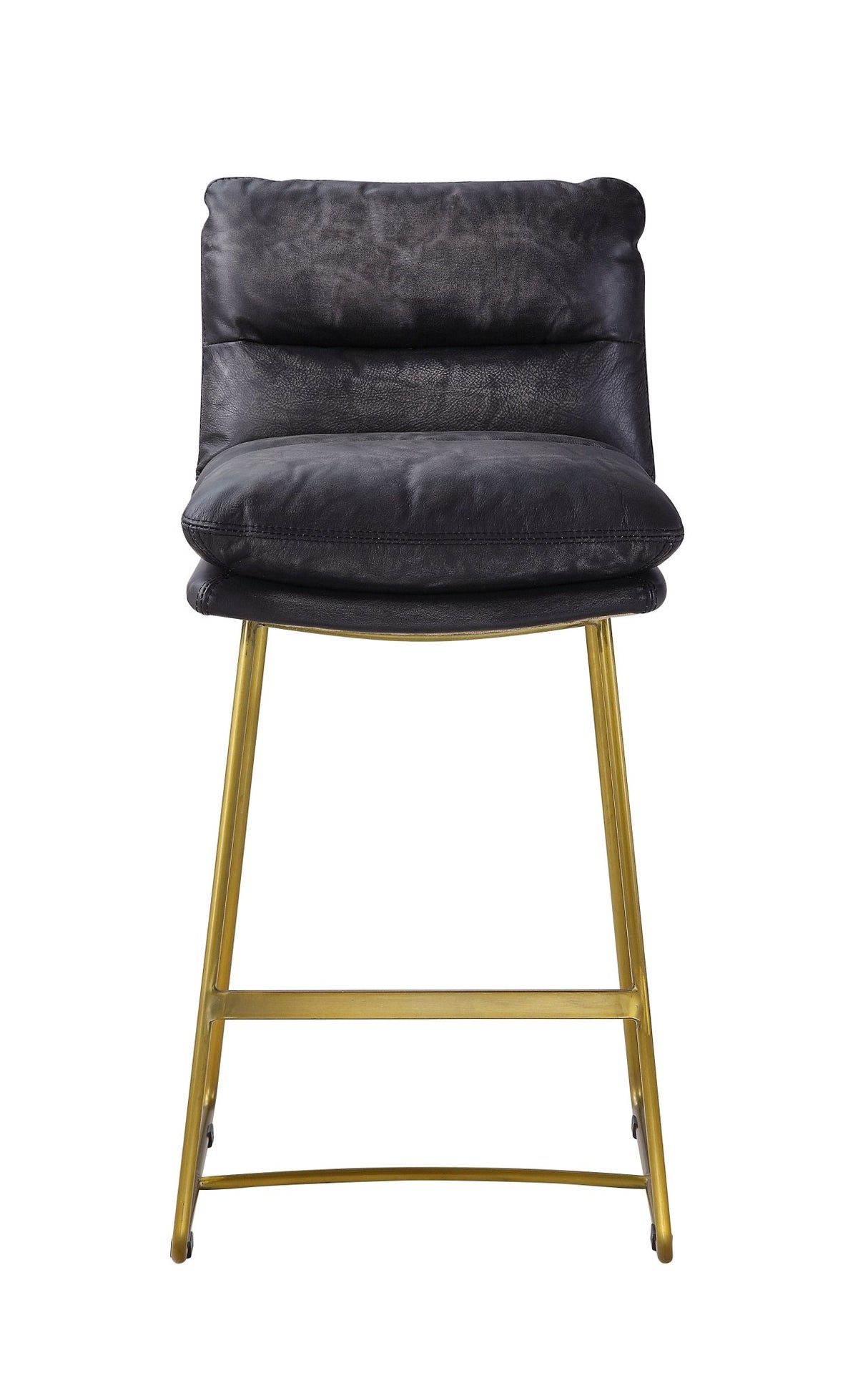 Alsey Counter Height Chair 96400 Vintage Black Top Grain Leather | Acme | Home Elegance USA