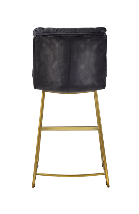 Alsey Counter Height Chair 96400 Vintage Black Top Grain Leather | Acme - 96400 - Home Elegance USA - 4