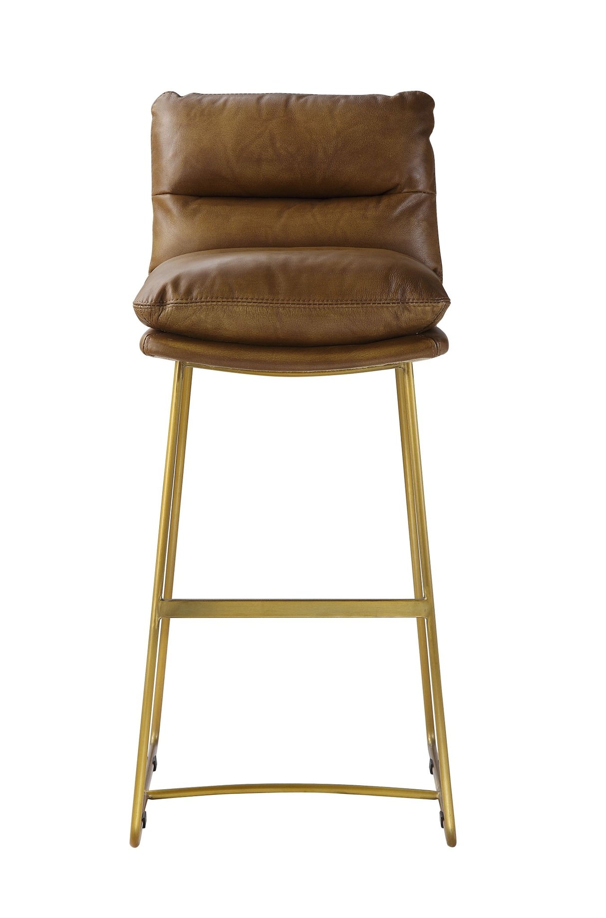 Alsey Bar Chair 96401 Saddle Brown Top Grain Leather | Acme | Home Elegance USA