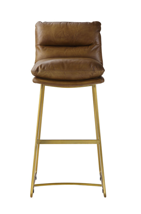 Alsey Bar Chair 96401 Saddle Brown Top Grain Leather | Acme - 96401 - Home Elegance USA - 2