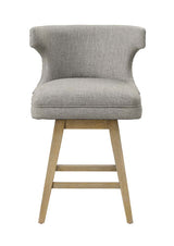 Acme - Everett Counter Height Chair (Set-2) 96460 Teal Fabric & Oak Finish