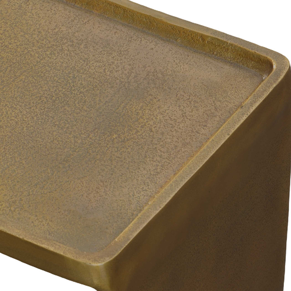 Derwent Antique Brass Side Table - Dark Brown by Uttermost - View 4
