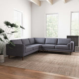 Amber Grey Fabric Sectional Corner Sofa