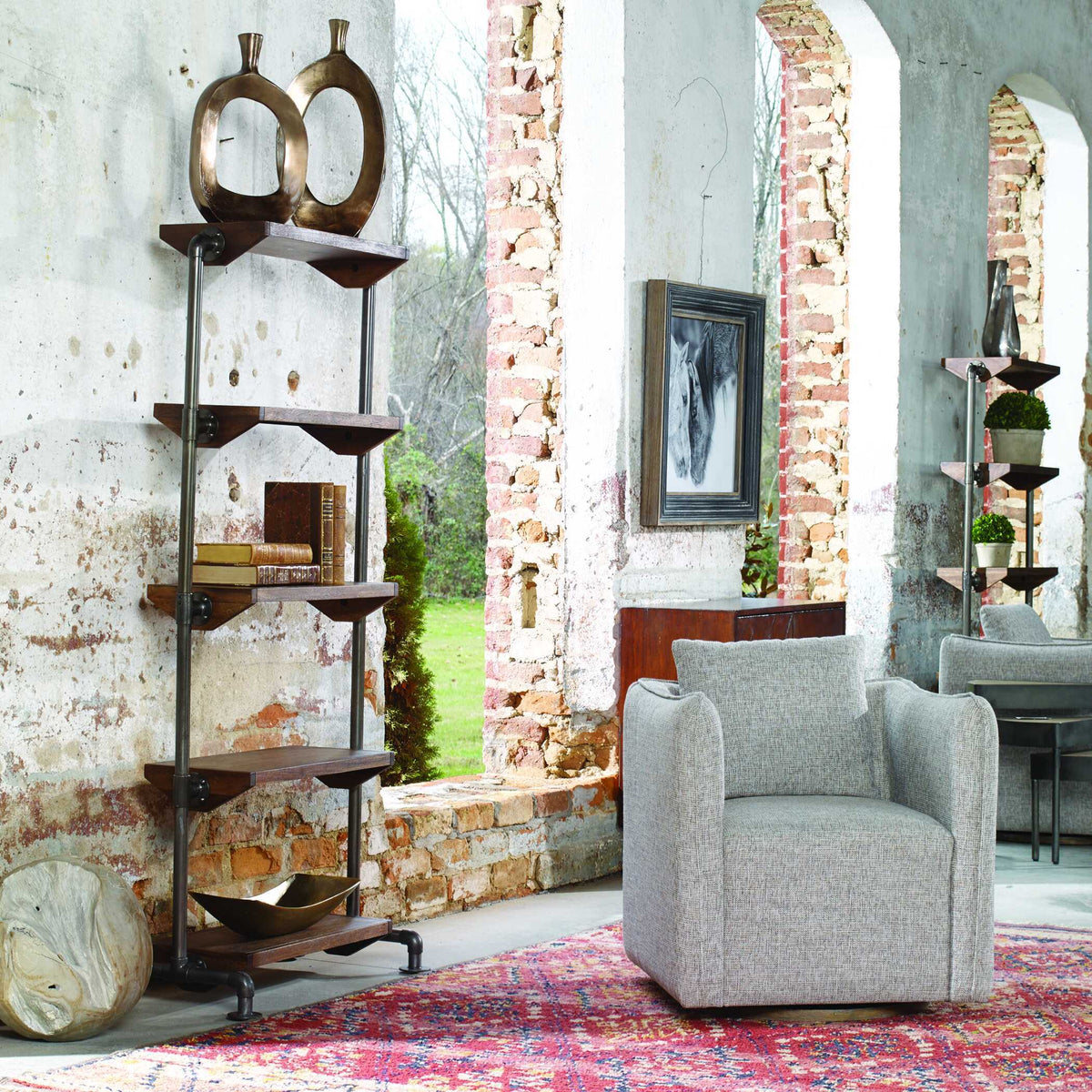 Rhordyn Industrial Etagere - Light Brown by Uttermost - View 2