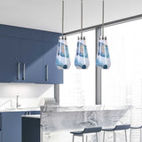 Windswept 1 Light Mini Pendant Blue & White - Blue / Silver by Uttermost - View 4