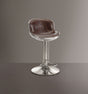 Brancaster Adjustable Stool W/Swivel 96556 Vintage Brown Top Grain Leather & Aluminum | Acme | Home Elegance USA
