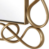 Twist It Mirror Antique Brass - Gold by Uttermost - View 5