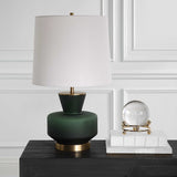 Trentino Table Lamp Dark Emerald Green - Dark Green / White by Uttermost - View 3