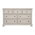Antique White Finish1pc Dresser of 7 Drawers Traditional Design Hidden Drawer Classic Bedroom Furniture