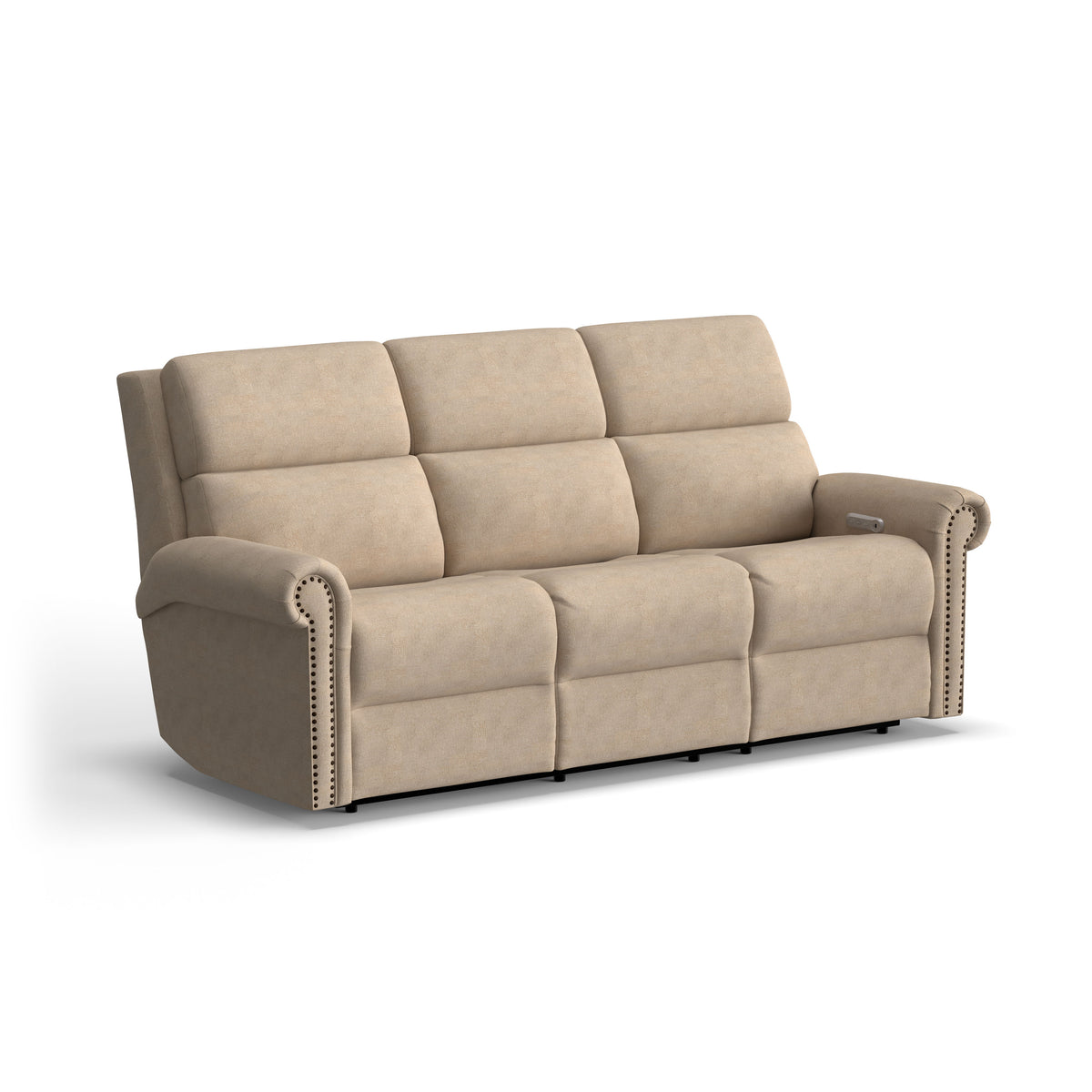 Bernard Power Reclining Sofa With Console, Power Headrest, & Lumbar | Flexsteel