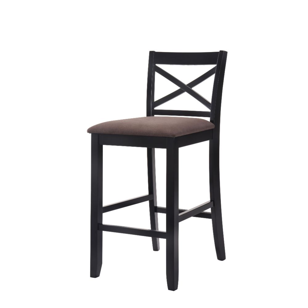 Acme - Tobie Bar Stool (Set-2) 96721 Black Finish