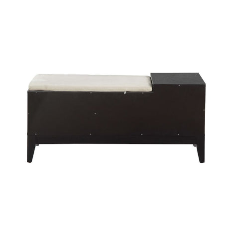 Acme - Boyet Bench 96770 Cream Fabric & Black Finish