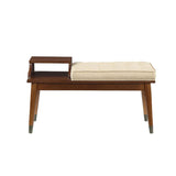 Baptis Bench 96774 Beige Fabric & Walnut Finish | Acme - 96774 - Home Elegance USA - 2