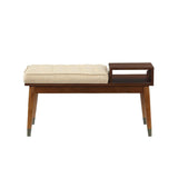 Baptis Bench 96774 Beige Fabric & Walnut Finish | Acme - 96774 - Home Elegance USA - 3