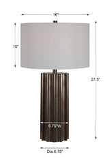 Khalio Gun Metal Table Lamp - Dark Brown / Silver by Uttermost - View 8
